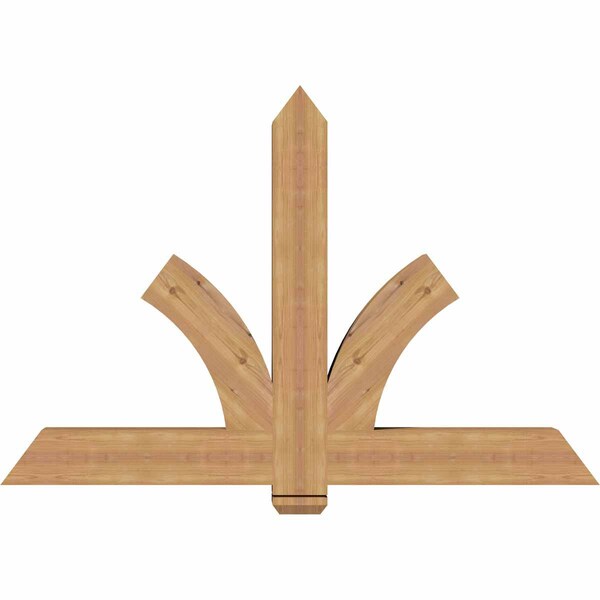 Ekena Millwork Redmond Smooth Timber Gable Bracket, Western Red Cedar, 60"W x 40"H x 5 1/2"D x 5 1/2"F, 16/12 Pitch GBW060X40X0606RED00SWR - main